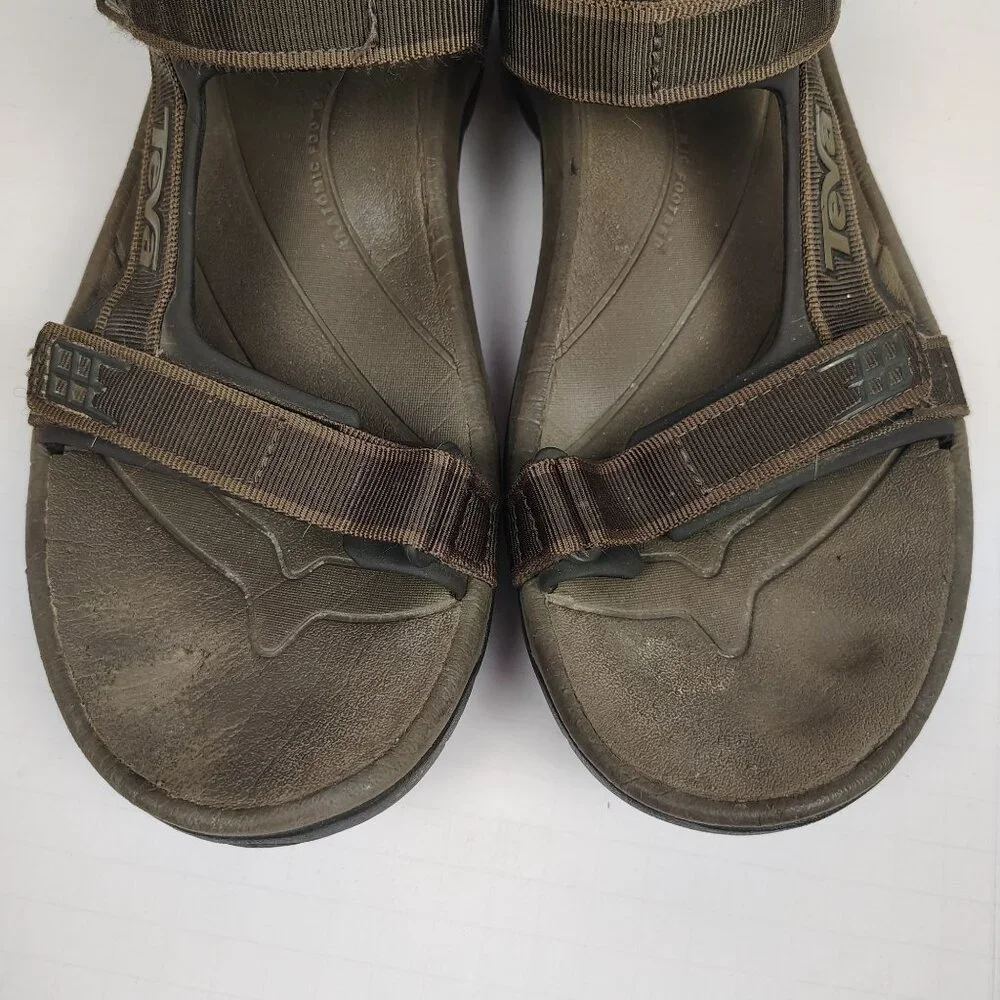 Teva Tanza Sport Sandals Mens 12 Brown Hiking Outdoor Adjustable